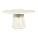 Aveline Outdoor Dining Table - 60 White Concrete