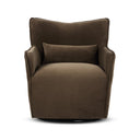 Kimble Swivel Chair - Crypton Henry Coffee