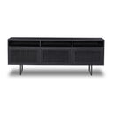 Solara Carmel Media Console - Black Wash W Black Cane