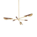 Graceful Astrid Chandelier - Dark Brown Leather
