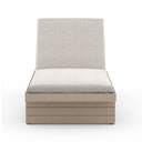 Leroy Outdoor Chaise - Washed Brown - Stone Grey