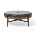 Luxe Edwyn Large Ottoman - Sonoma Black