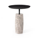 Aveline Cronos End Table - River Grey Marble