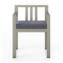 Aria Outdoor Dining Armchair Weathered Grey - Faye Navy