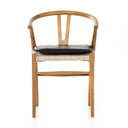 Muestra Dining Chair W Cushion - Natural Teak Pebble Black