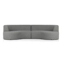 Aether Outdoor 2-Piece Sectional - Curved Hayes Smoke
