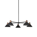 Luxe Cullen Chandelier - Black Leather