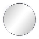 Sophisticated Georgina Round Mirror - Iron Matte Black