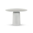 Aveline Outdoor Dining Table 42 - Matte White Cast Aluminum