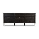 Aurelia 9 Drawer Dresser - Distressed Black