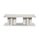 Solara Outdoor Coffee Table - Matte White Cast Aluminum