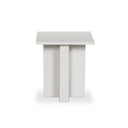 Veridian Outdoor End Table - Matte White Cast Aluminum