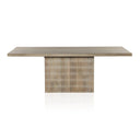 Verity Kelby Dining Table - Light Wash Carved Mango