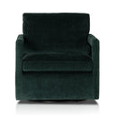 Verity Olson Swivel Chair - Emerald Worn Velvet