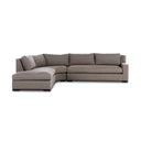 Aveline Albany 3-Piece Sectional - Left Facing Bumper Chaise Vesuvio Cafe