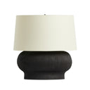 Sleek Kragen Table Lamp - Textured Matte Black Porcelain