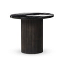 Ember Ruben End Table - Smoked Black Cast Glass
