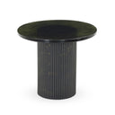 Ember Ruben End Table - Moss Cast Glass