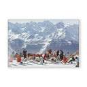 Lounging In Verbier by Slim Aarons - 72X48 White Maple
