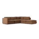 Verano Ingel 4-Piece Sectional W Ottoman - Left Arm Facing Antwerp Cafe