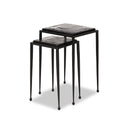 Montrose Nesting End Table Set - Smoked Black Cast Glass