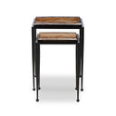 Vesper Dalston Nesting End Table Set - Amber Cast Glass