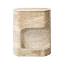 Veritas Clementine End Table - Textured Sandy Grey