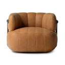 Luxe Haven Doss Swivel Chair - Palermo Cognac