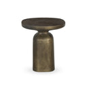Aria Odessa End Table - Textured Aged Brass