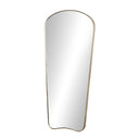 Contemporary Merona Wall Mirror - Polished Brass