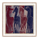 Cobalt Blood by Pepi Sprohge - 40X40 Rustic Walnut