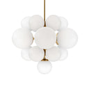Aurelia Nova Chandelier - Burnished Brass Opal Matte Glass