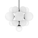 Aurelia Nova Chandelier - Black Gunmetal Opal Matte Glass