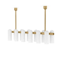 Elegant Odyssey Linear Md Chandelier - Burnished Brass