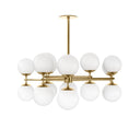 Elegant Zodiac Chandelier - Burnished Brass
