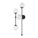 Luxe Armstrong 4 L Sconce - Black Gunmetal Opal Matte Glass