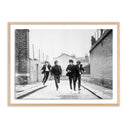 The Beatles Running In A Hard Days Night - 40X30 White Oak