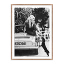 Artistry Luxe Brigitte Bardot With Dashchund by Getty Images - 18X24 Rustic Walnut