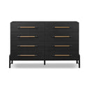Verity Rosedale 8 Drawer Dresser - Ebony Oak Veneer