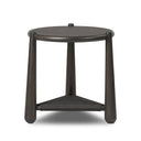 Aveline Salvador End Table - Cracked Smoked Black Veneer