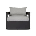 Verity Outdoor Metal Swivel Chair - Concha Fog