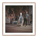 Luxe Artistry Pablo Picasso At Work by Getty Images - 48X48 Rustic Walnut