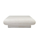 Solara Outdoor Coffee Table - 48 Aged White Concrete