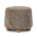 Verity Bilbury Ottoman - Taupe Shearling