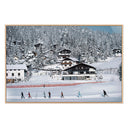 Iconic Skiing In Seefeld by Slim Aarons - 72X48 White Oak