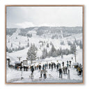 LuxeVista Skiing In Vail by Slim Aarons - 24X24 Rustic Walnut