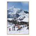 Alpine Adventure Zermatt Skiing II by Slim Aarons - 48X72 White Oak