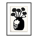 Luxe Artistry Woodblock Floral IV by Roseanne Kenny - 30X40 Black Maple