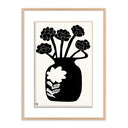 Luxe Artistry Woodblock Floral IV by Roseanne Kenny - 12X18 White Oak