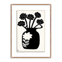 Luxe Artistry Woodblock Floral IV by Roseanne Kenny - 12X18 Rustic Walnut